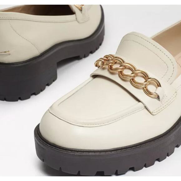 Sam Edelman - Taelor Chained Lug-Sole Leather Loafers - Picture 6 of 15